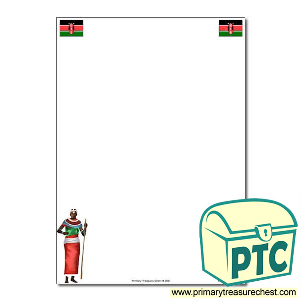 Kenya Page Border/Writing Frame (no lines)