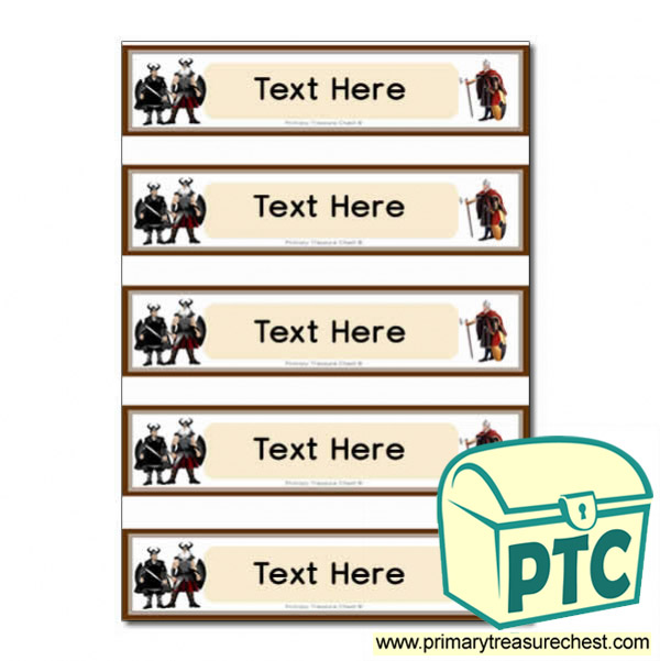 Vikings Themed Pupil Drawer Labels (Small)