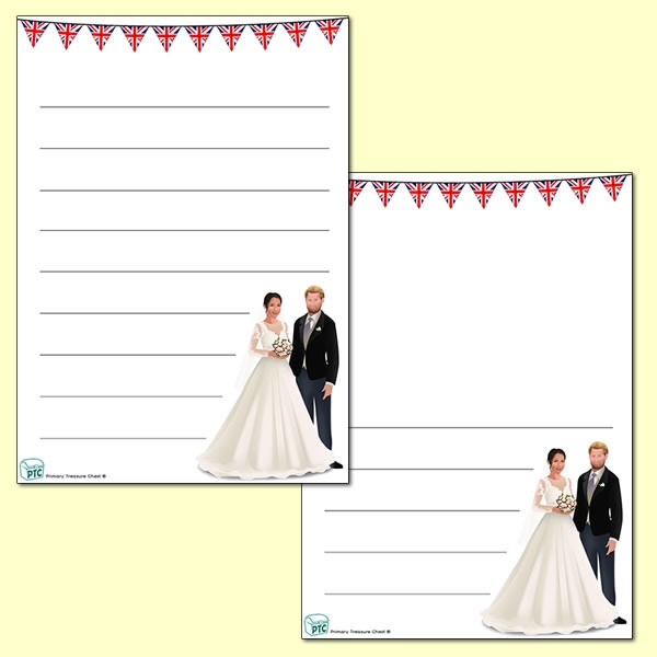 Harry and Meghan Page Border - wide lines