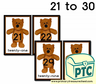 Bear Number Line 21-30