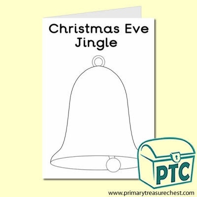 Christmas Eve Jingle Colouring A5 Card With Text