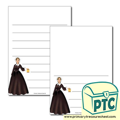 Florence Nightingale Themed Writing Frame (wide lines)