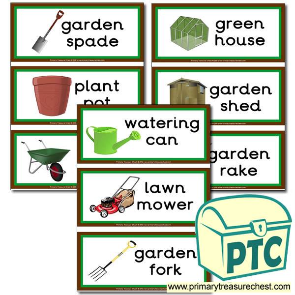 Gardening Equipment Themed Flashcards