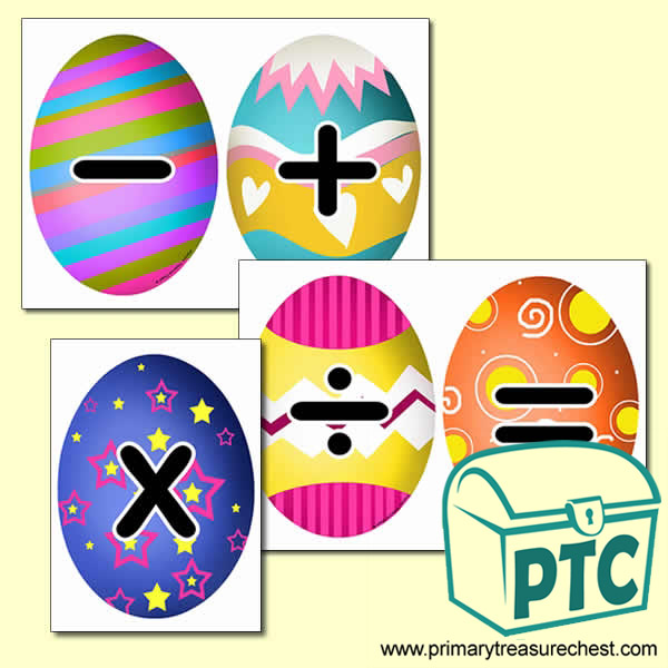 Easter Egg Math Symbol Cards