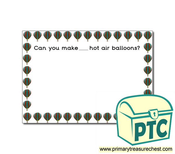 Hot air balloons Themed Playdough Mat