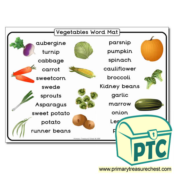 'Vegetables' Wordmat