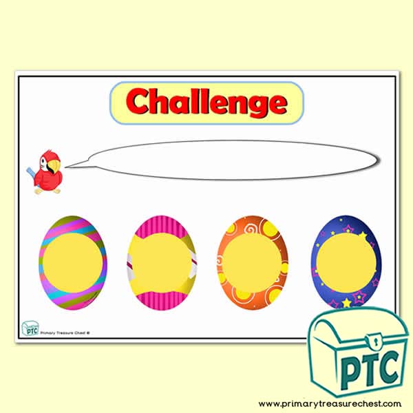 Easter Egg Number Line Challenge Poster