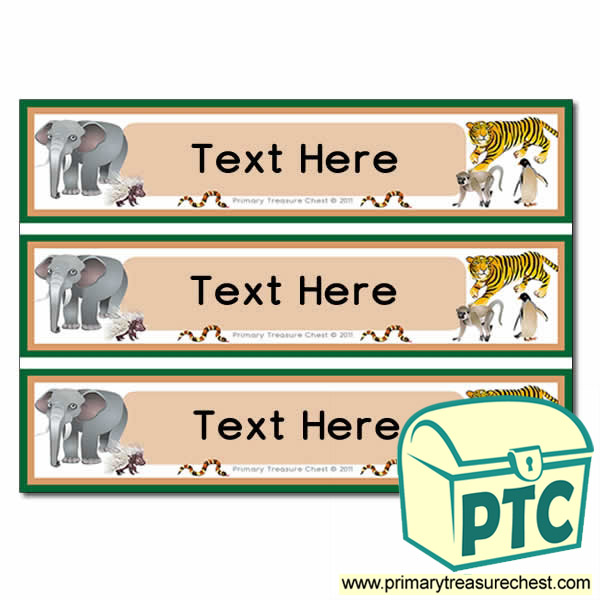 Animal Themed Pupil Drawer Labels (Large)