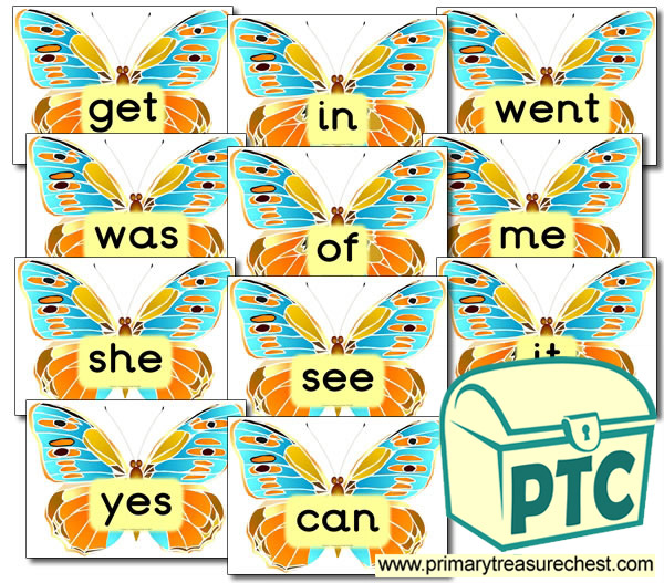 Reception HF Words-Butterfly Themed (group 4)