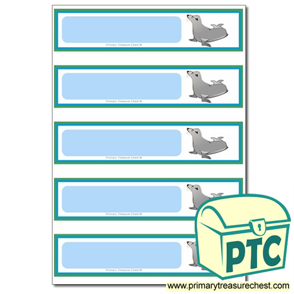 Grey Seal Themed Pupil Drawer Labels (Small)