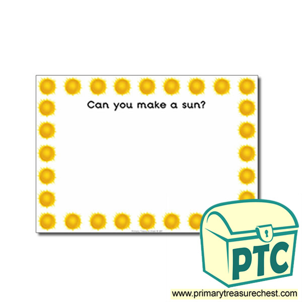 Sun Themed Topic Playdough Mat