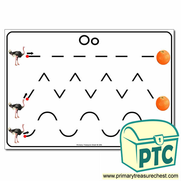 'Oo' Themed Pre-Writing Patterns Activity Sheet