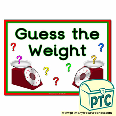 'Guess the Weight' Poster