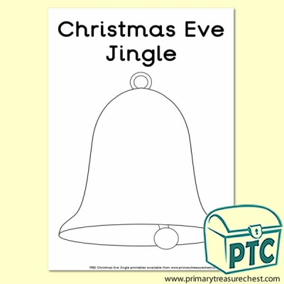 A4 Christmas Eve Jingle Bell Themed Colouring Sheet