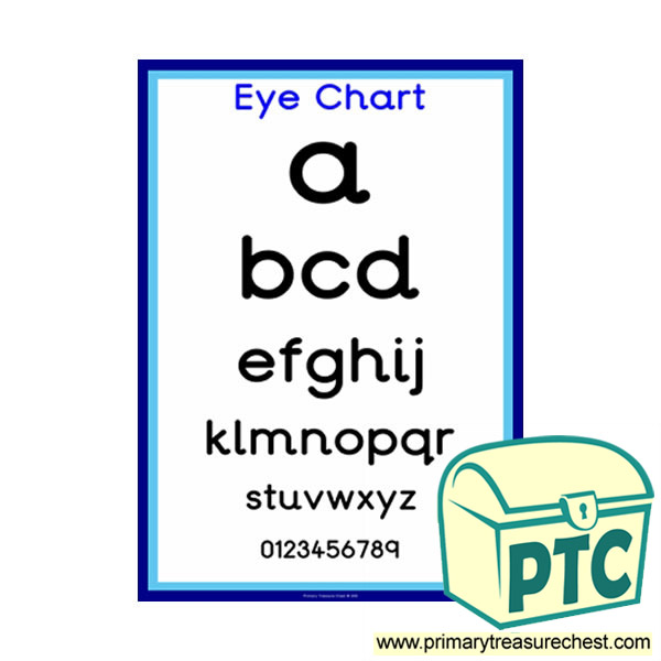 Opticians Role Play Eye Chart Poster