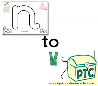 Alphabet Playdough Mats - Lower Case (n-z)  with images