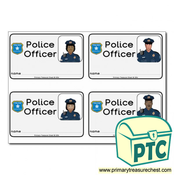 Role Play Police Officer ID Badges