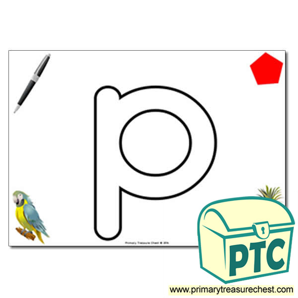 'p' Lowercase Bubble Letter A4 Poster containing high quality and realistic images