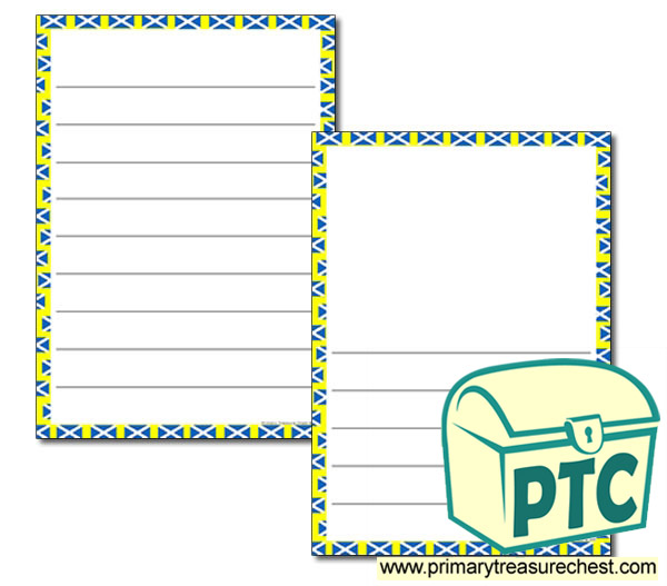 Scottish Themed Page Border/Writing Frame (wide lines)