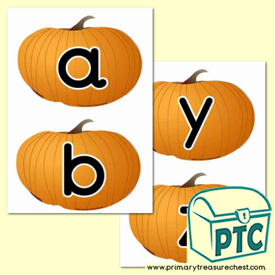 Pumpkin  Themed Alphabet Cards
