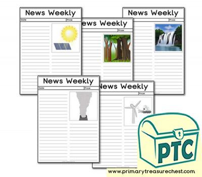 Renewable Energy Themed Newspaper Worksheets