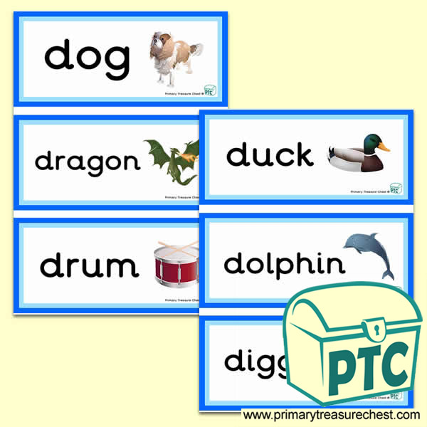 Letter 'd'  Themed Flashcards