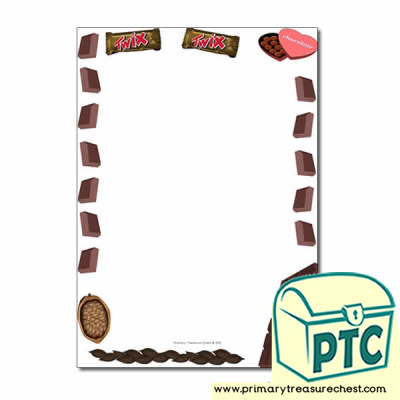 Chocolate Themed Page Borders/Writing Frames (no lines)