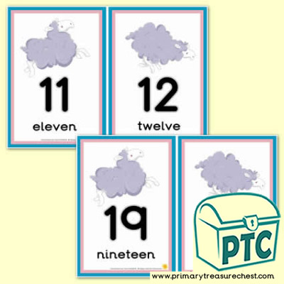 Sheep Number Line 11-20 (with border) - Serenity the Sweet Dreams Resources