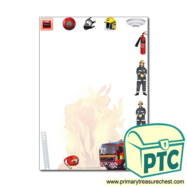 Fire Station Themed Page Border/Writing Frame (no lines)
