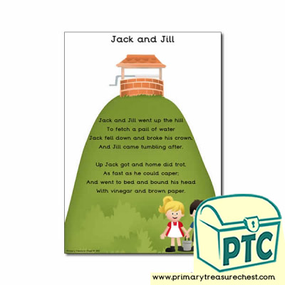 Jack And Jill Nursery Rhyme Poster