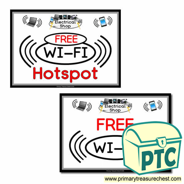 'FREE WiFi' and 'WIFI Hotspot' Posters