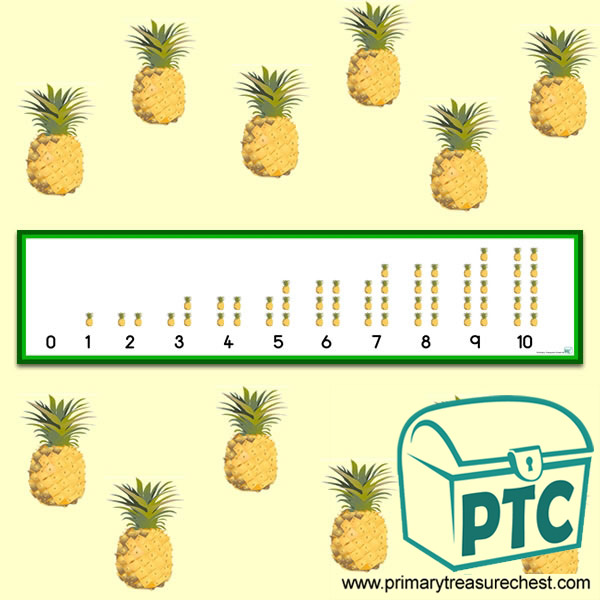 Pineapple Number Shapes Display Banner