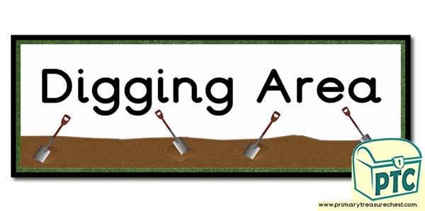  'Digging Area' Display Heading/ Classroom Banner