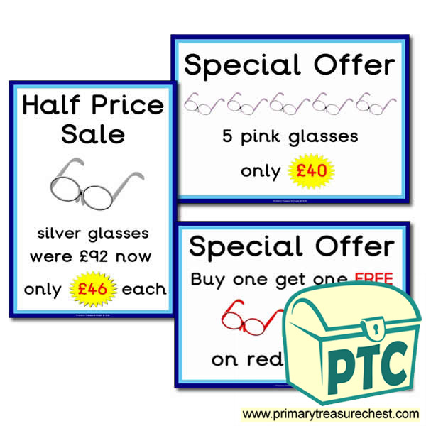 Opticians Role Play Special Offers 21p-£99