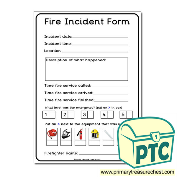 Fire Station Incident Form Worksheet