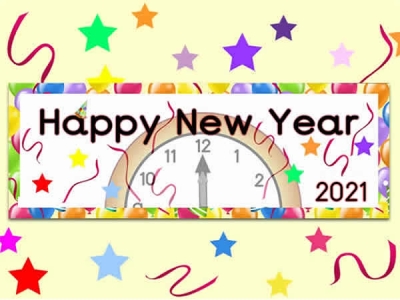 ‘Happy New Year 2021’ Display Heading