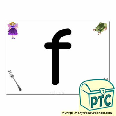  'f' Lowercase  Letter A4 Poster containing high quality realistic images.