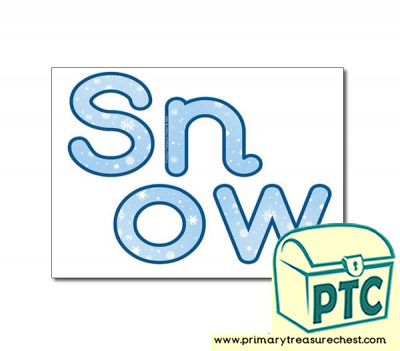 'Snow' Themed Display Letters