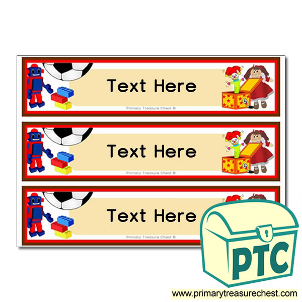 Toy Themed Pupil Drawer Labels (Large)