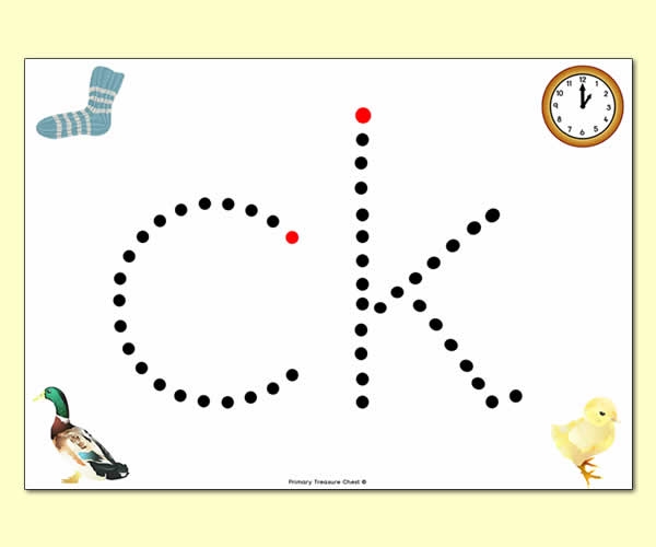 'ck' Double Letter Formation Activity - Join the Dots 