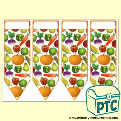 Harvest Fruit & Vegetables Bookmarks