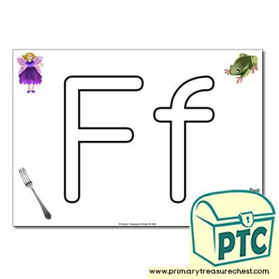  'Ff' Upper and Lowercase Bubble Letters A4 Poster, containing high quality, realistic images