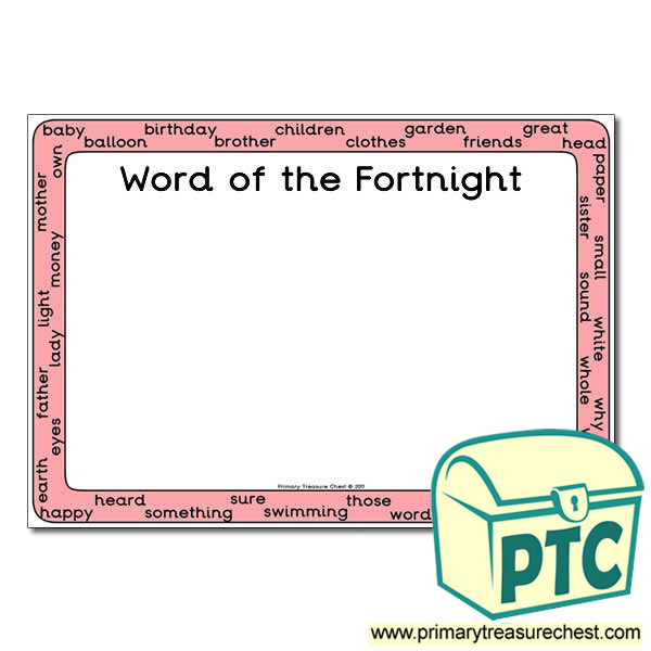 HF Words (Year 5) - Word of the Fortnight Poster