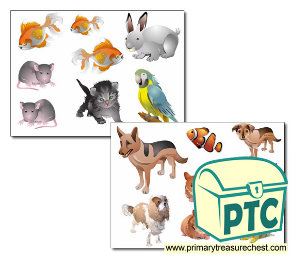 Pet Themed Storyboard / Cut & Stick Images