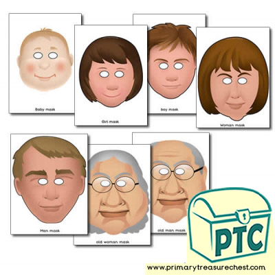 White Family Role Play Masks