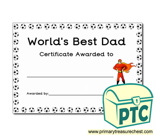 world s best dad free father s day certificate primary treasure chest