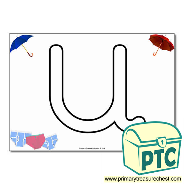 u bubble letters formation activity with images primary u bubble letter