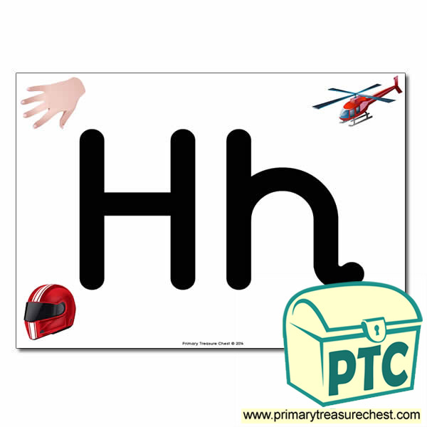  Letters  Hh  Poster with Images Phonics Letters  and 
