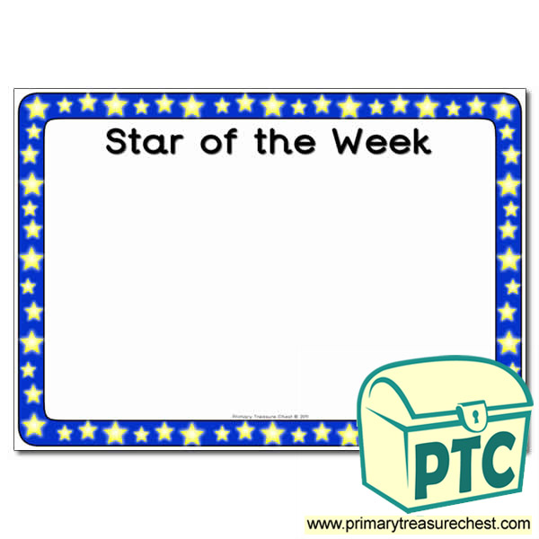 Star of the Week Poster Primary Treasure Chest