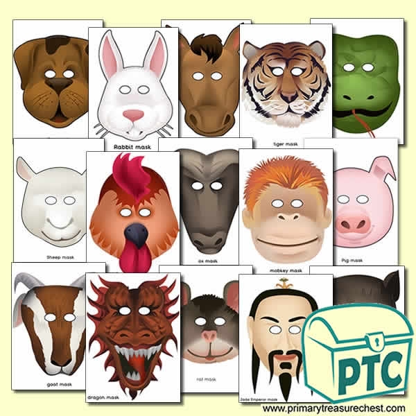 masks for new year animals new year play masks primary treasure chest masks for new year animals new year play masks primary treasure chest